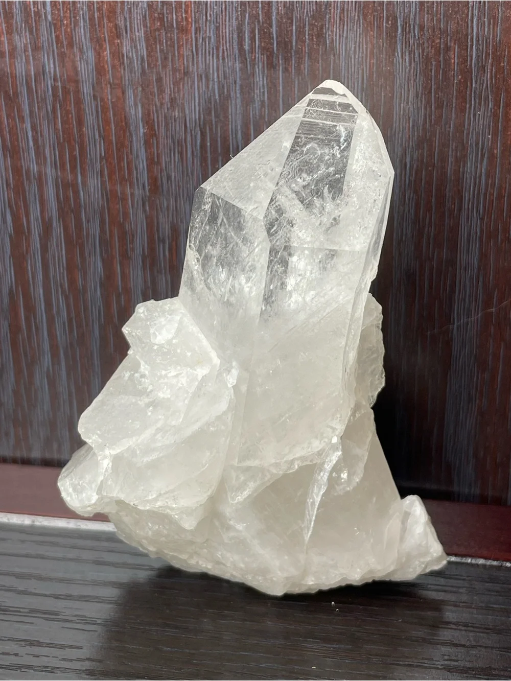 Clear Quartz Crystal Cluster — White Decorative Accent
